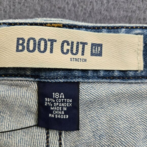 VTG Gap Women 18A High Rise Boot Cut Jeans Light Wash Denim - Picture 6 of 11